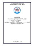 Giáo trình Lập trình xử lý ảnh (Nghề: Điện tử công nghiệp - Trình độ: Cao đẳng) - Trường Cao đẳng nghề Sóc Trăng