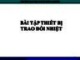 Bài tập Thiết bị trao đổi nhiệt - TS. Phan Thành Nhân